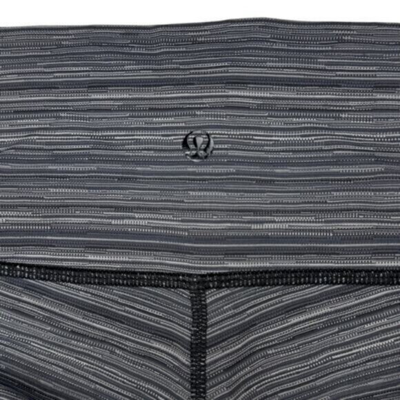 Lululemon High Times Pant Luxtreme In Cyber Stripe Deep Coal Black Size 2 - Picture 7 of 8